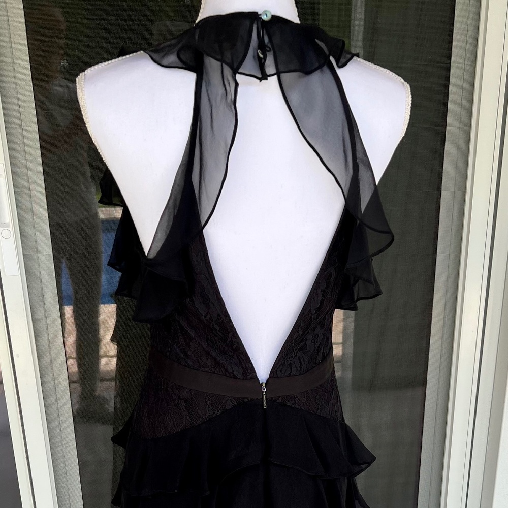 Haute Hippie black lace midi dress